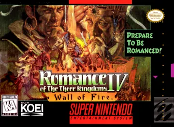 Romance of the Three Kingdoms IV - Wall of Fire (USA) box cover front